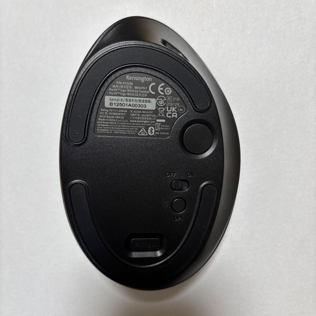 K72196JP ブラック Pro Fit Ergo TB550 トラックボール