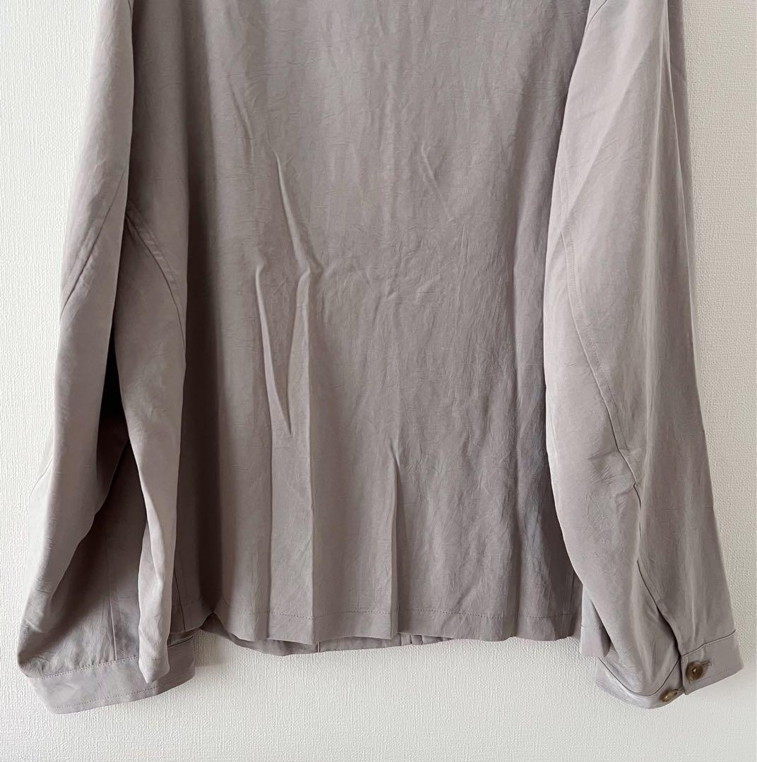 MUJI Labo トリアセート混 ジップアップ ブルゾン XL ライトベージュ