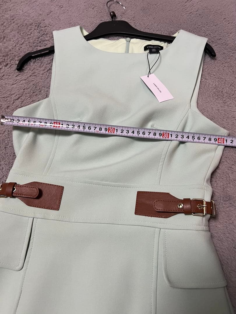 新品タグ付 Karen Millen ワンピース ミントグリーン 日本サイズM