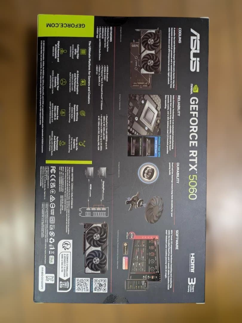 再度の値下げ！ASUS RTX 5060 8GB DUAL2026/1/26