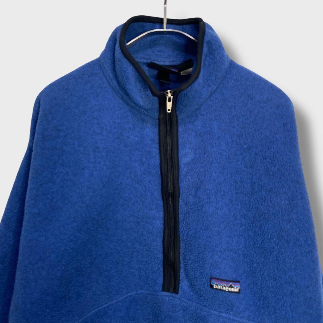 90s☆patagonia☆シンチラハーフジップフリース☆メキシコ製☆青☆XL