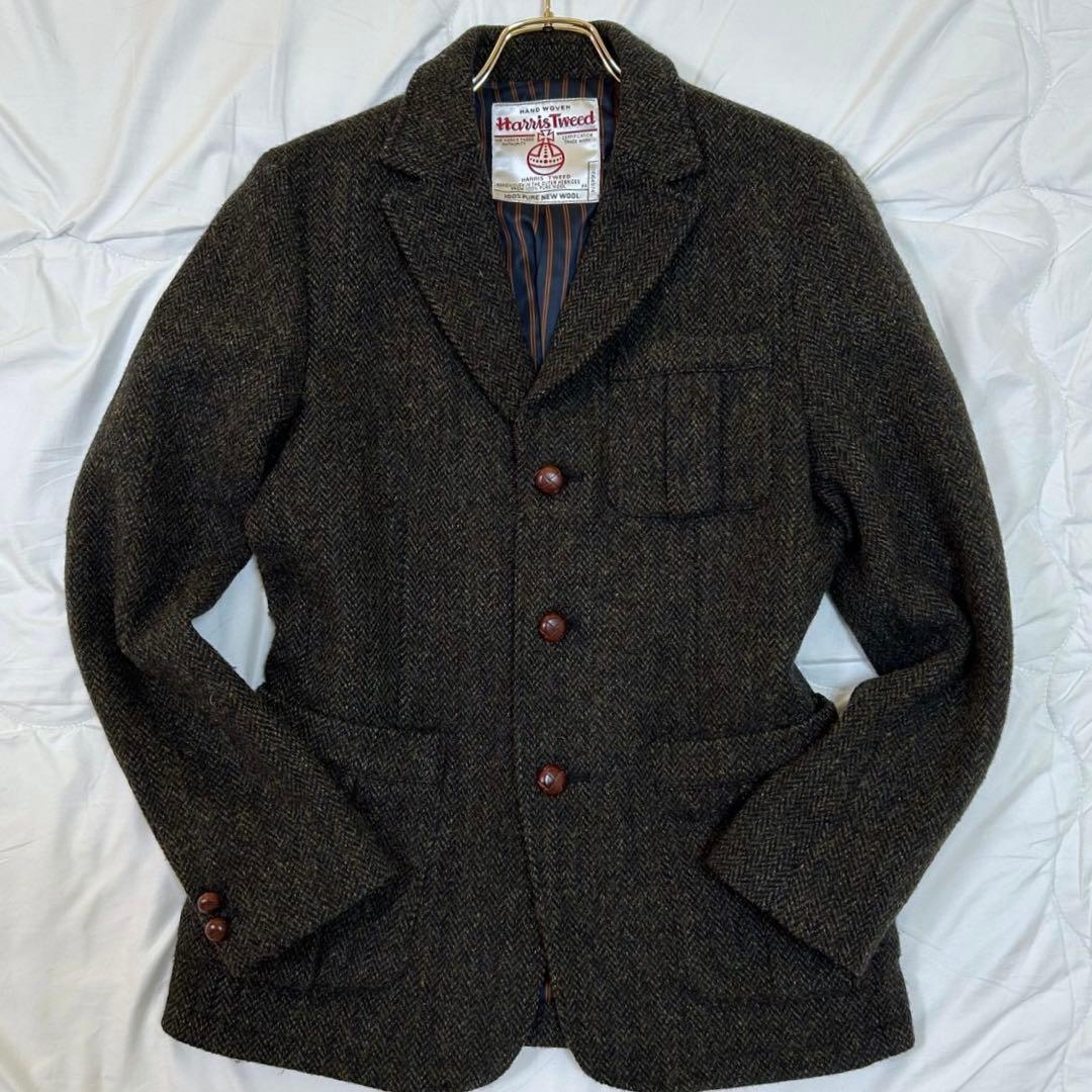 The DUFFER×HarrisTweed ツイード 胡桃ボタン ジャケット