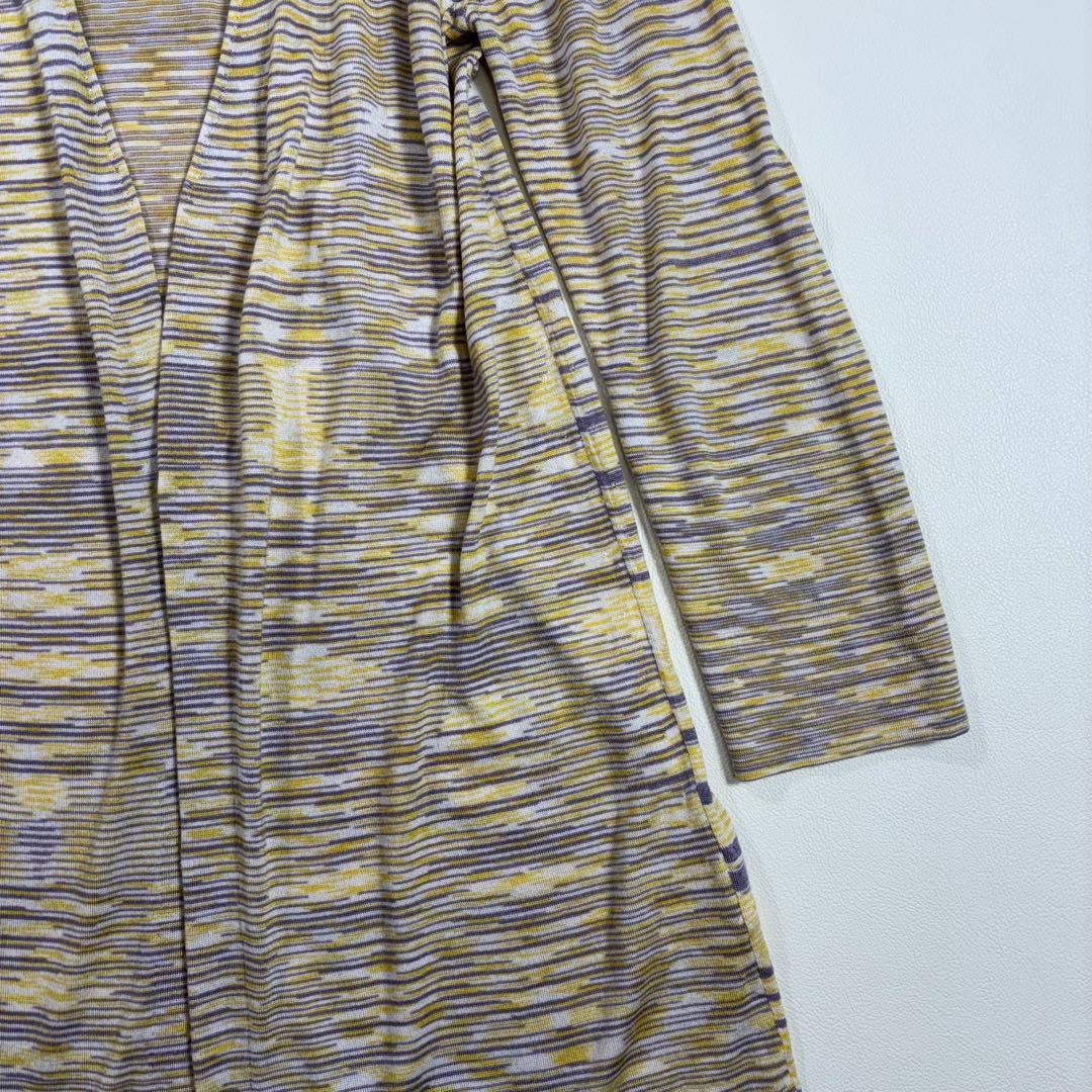 美品 カシミヤ × シルク ミッソーニ オレンジタグ カーディガン 総柄 ロング