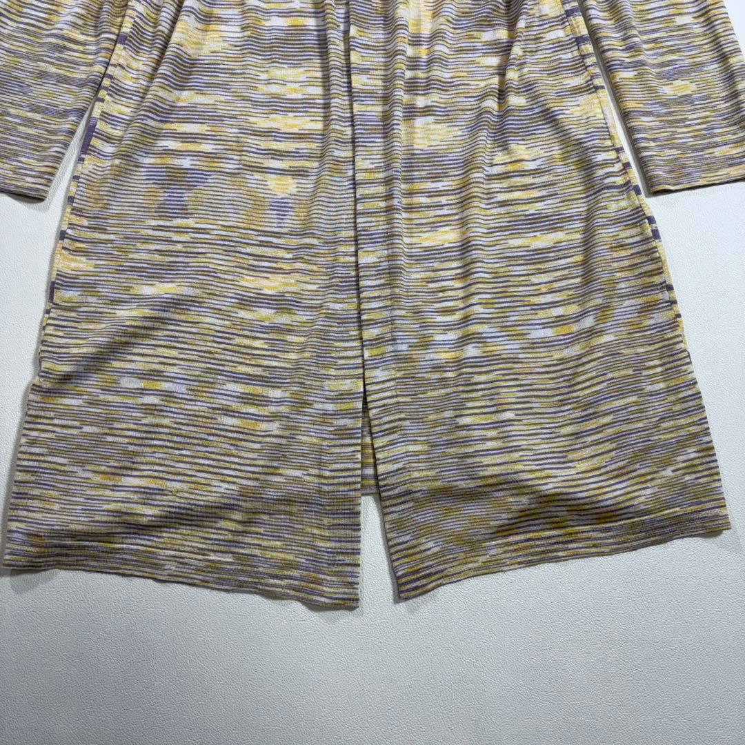 美品 カシミヤ × シルク ミッソーニ オレンジタグ カーディガン 総柄 ロング