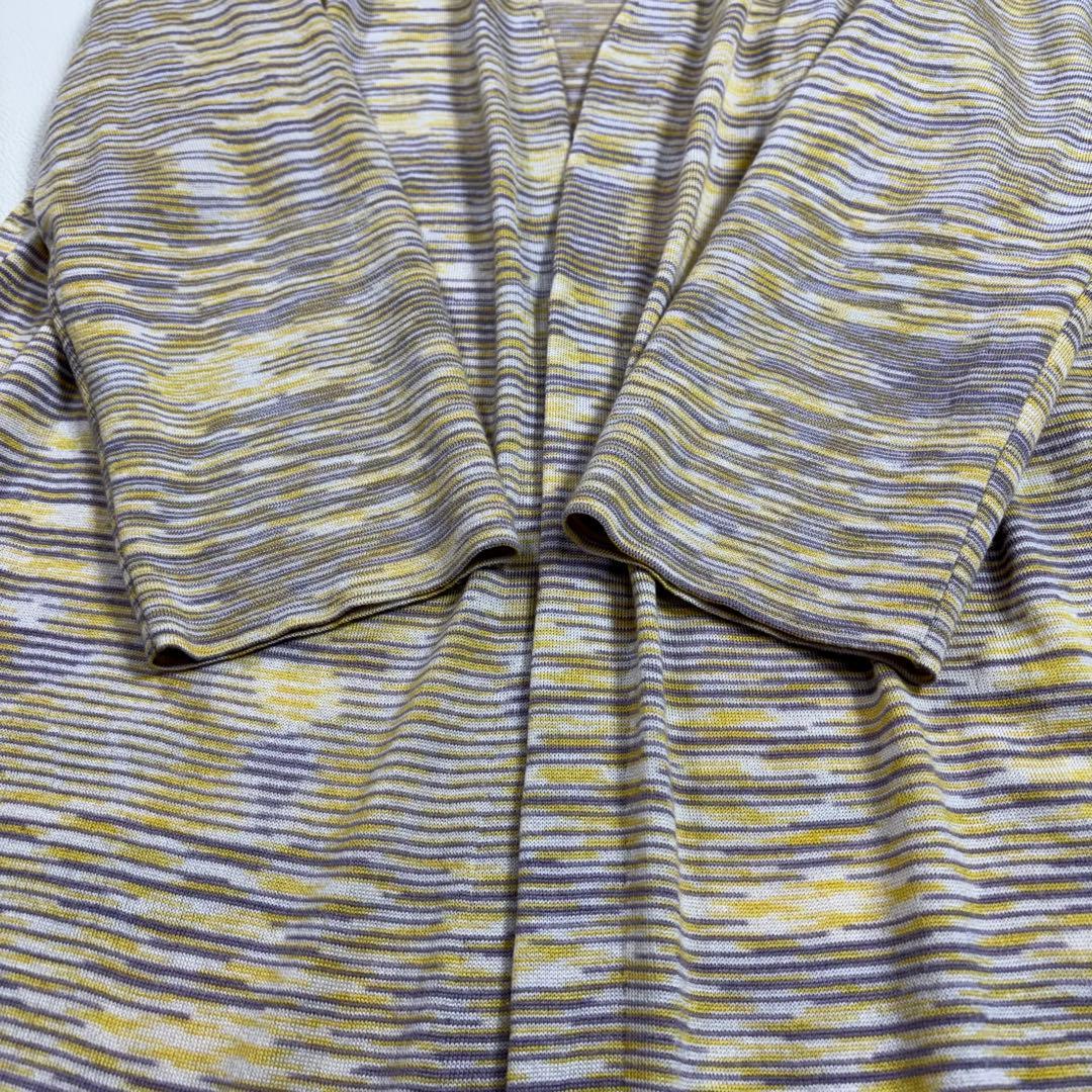 美品 カシミヤ × シルク ミッソーニ オレンジタグ カーディガン 総柄 ロング