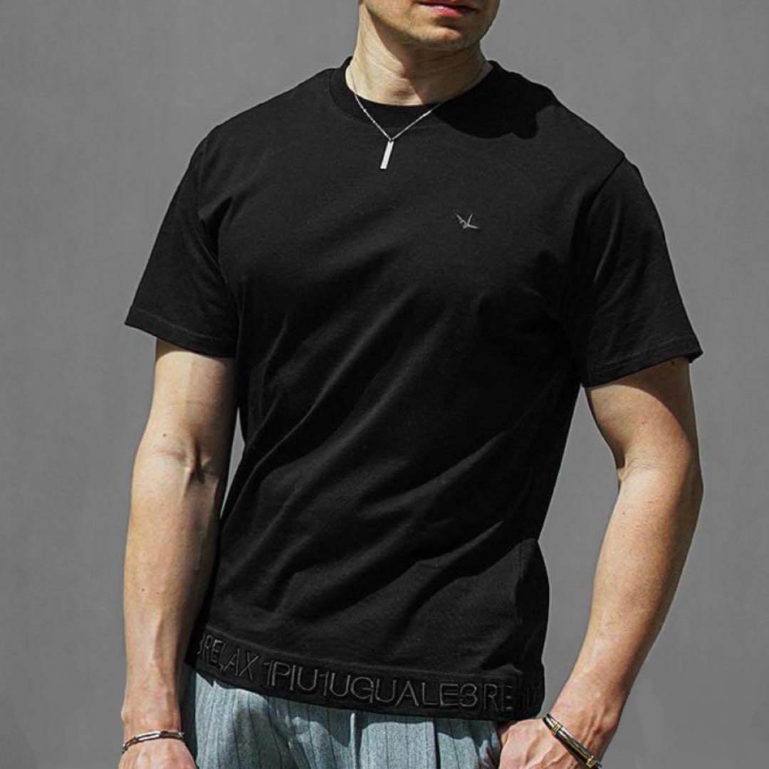 【新品】1PIU1UGUALE3 RELAX／裾刺繍ロゴTシャツ カットソーXL