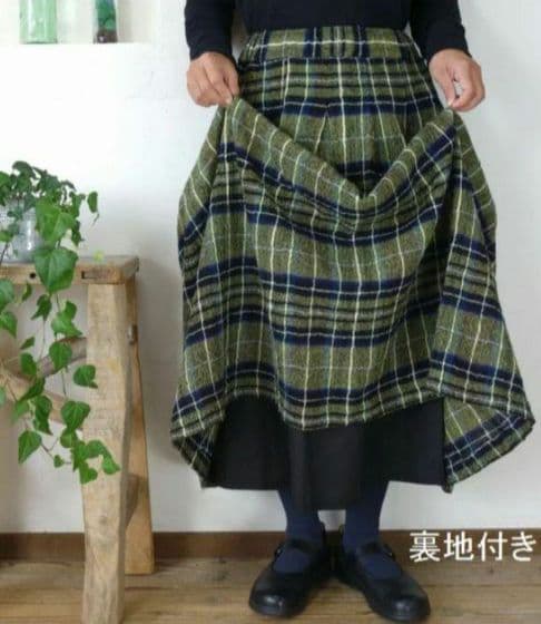 新品 未使用 prit プリット ウール タータンチェック スカート