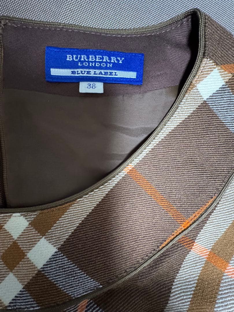 Burberry Blue Label 膝丈ワンピース ブラウン38 美品