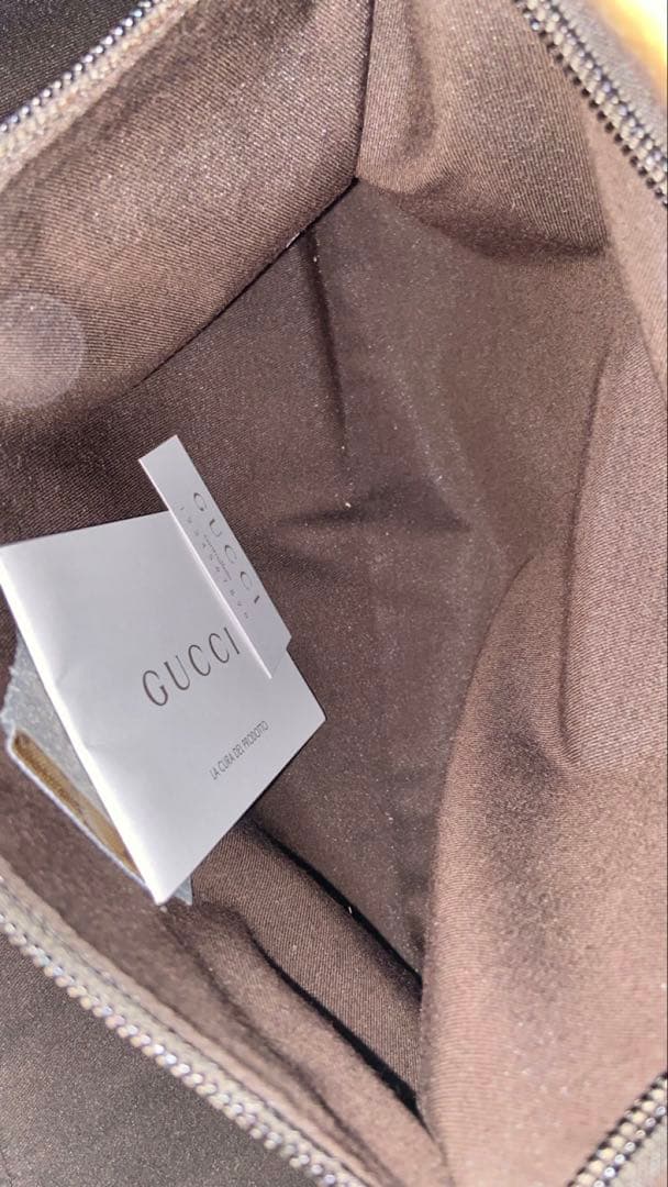 GUCCI ボストンバッグ　GG柄　クリスタル　シェリーライン　ゴールド　レザー