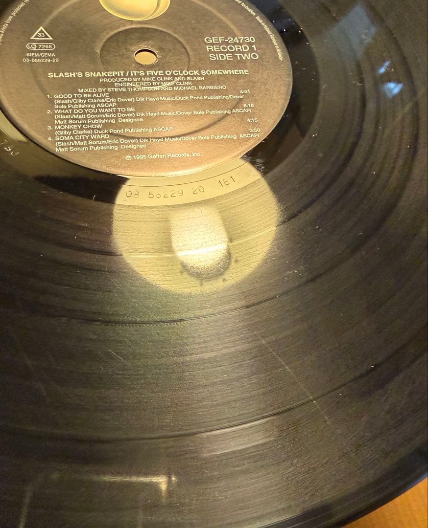 洋楽 slash's snakepit LP 2LP/EU GEF-24730