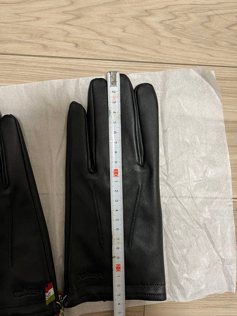 orobiano タッチパネル対応 レザー手袋 黒26㎝