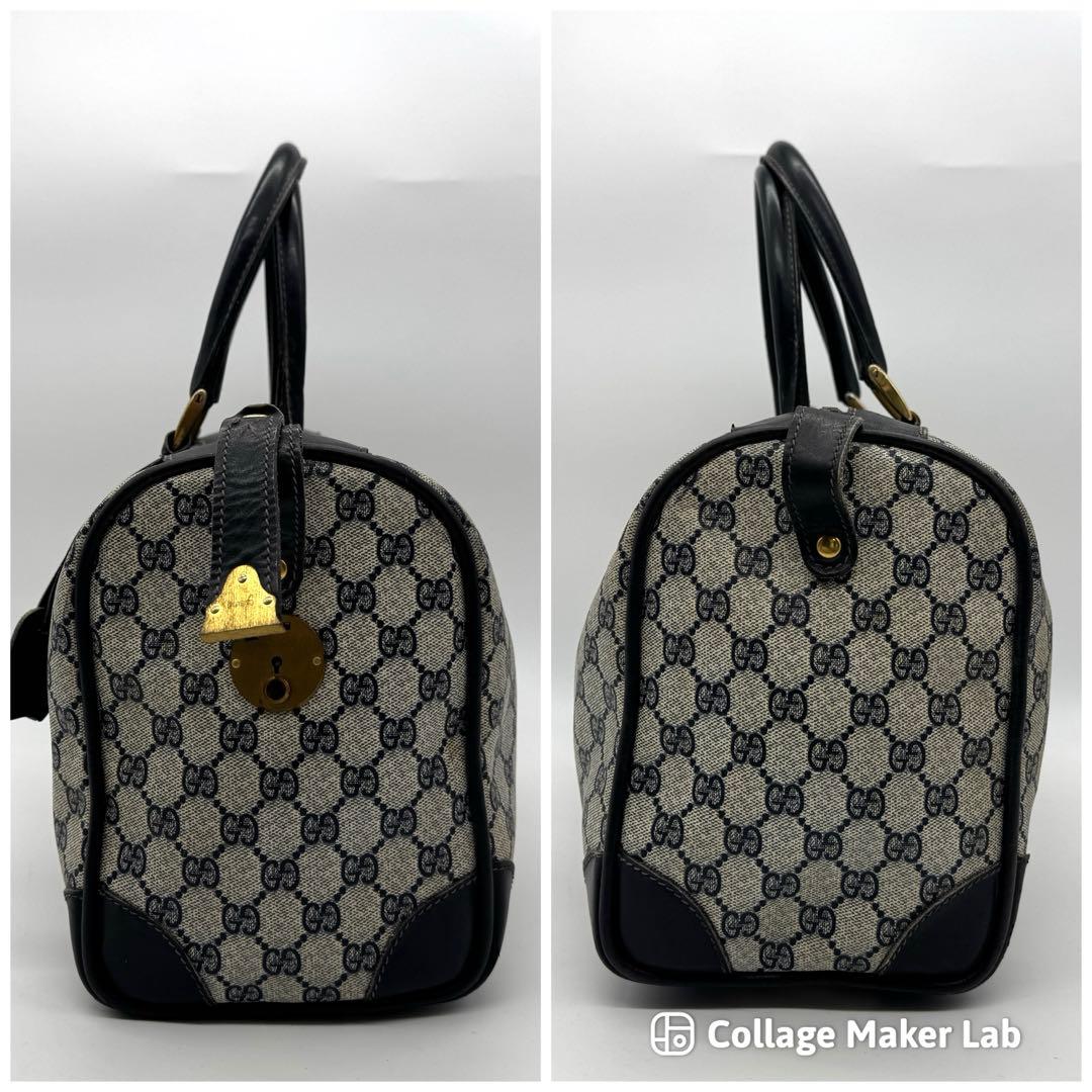 GUCCI ボストンバッグ GGスプリーム シェリーライン　ゴールド金具