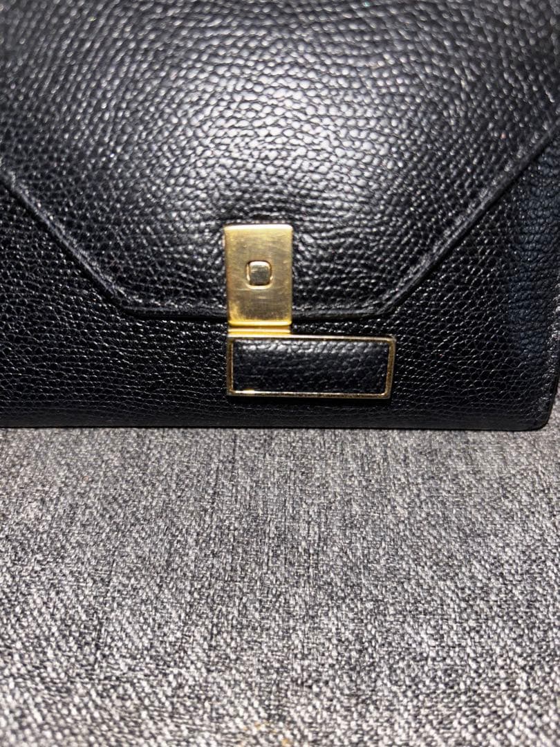 【美品】Valextra ヴァレクストラ イジィデ ウォレット 三つ折り財布 黒