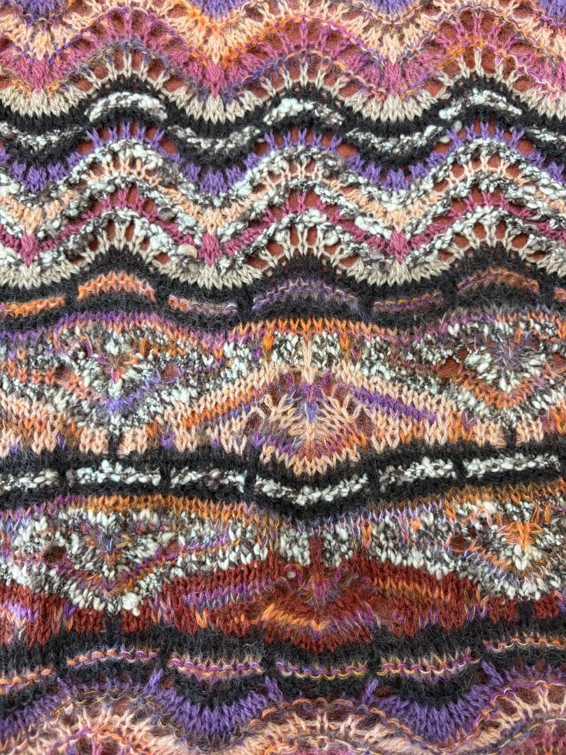 MISSONI ニットロングスカート マルチカラー 波柄 総柄44