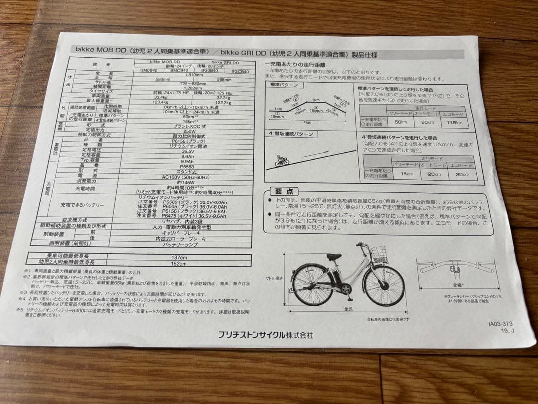 (福岡市内) ビッケモブdd グレー電動アシスト自転車 BM0B40