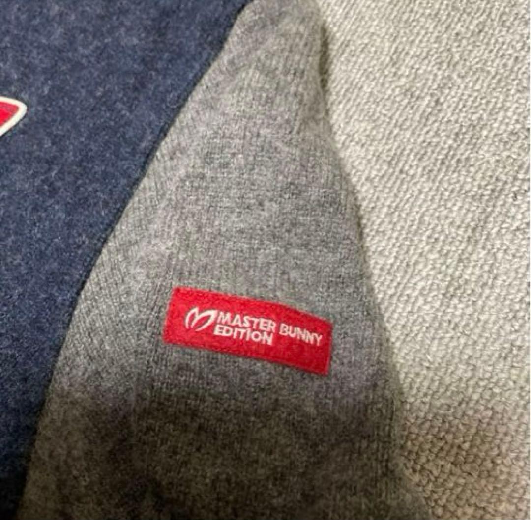 マスターバニー ニット　ブルゾン　メンズ　ゴルフウェア　フルジップ　XL