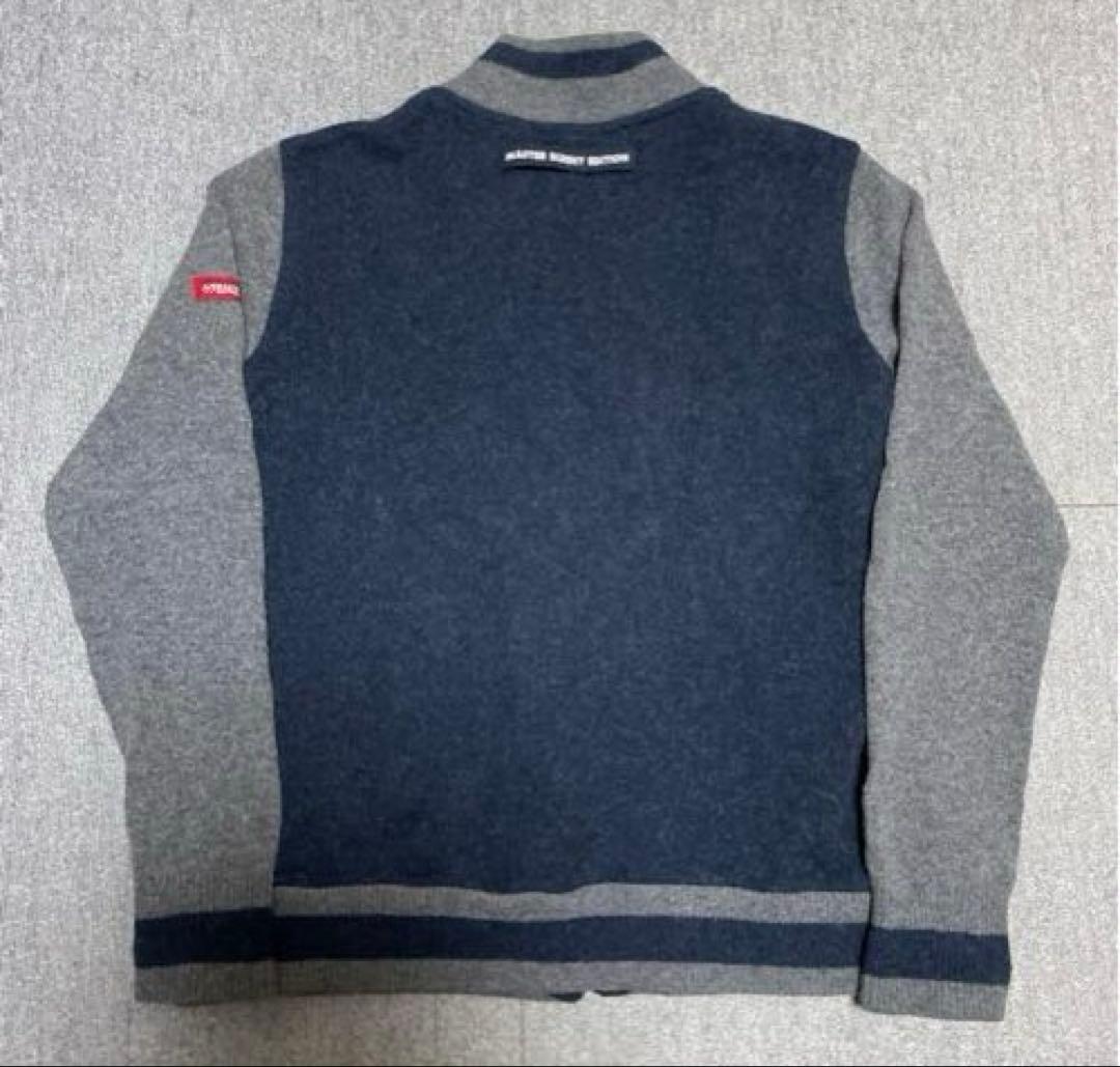 マスターバニー ニット　ブルゾン　メンズ　ゴルフウェア　フルジップ　XL