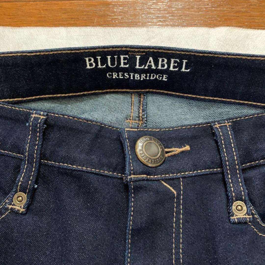 ブルーレーベルクレストブリッジ ハイストレッチ クリア デニム スキニー パンツ