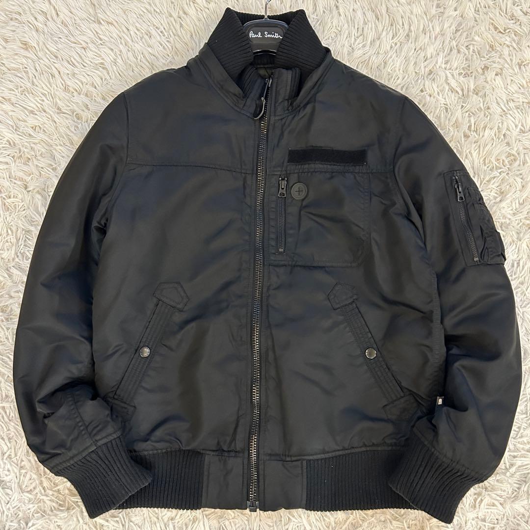 美品 アルファ MA-1 2WAY アウター フード 中綿 人気モデル L 黒