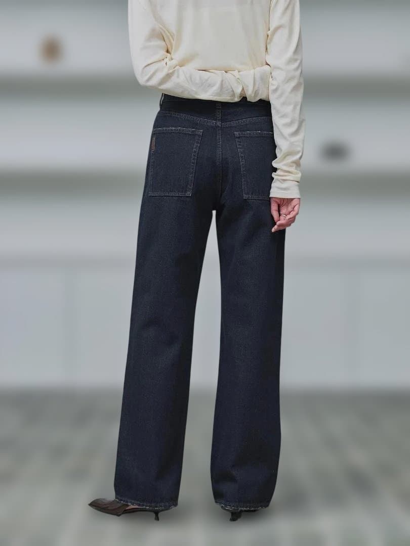 ほぼ新品✨️crewre アジャスタブルIラインデニムパンツ サイズ3インディゴ