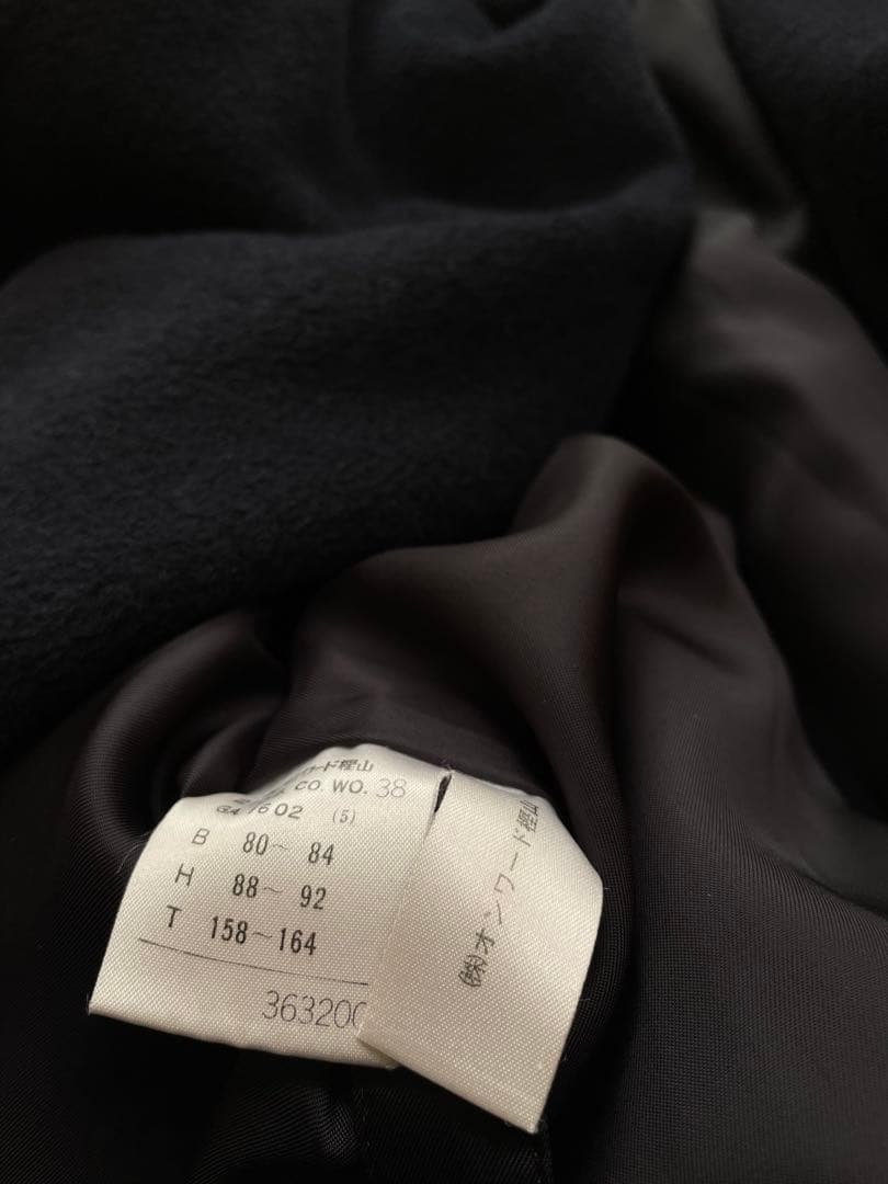 【美品】23区 黒 ロングコート wool 100％　38（M、Lサイズ相当）