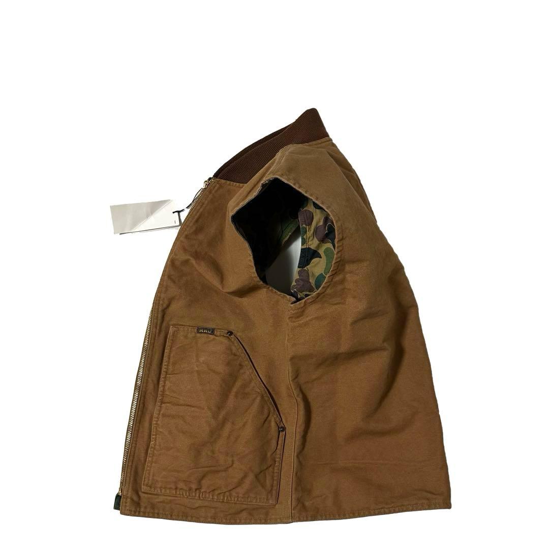 タグ付き RRL リバーシブル ハンティング ダックベスト カモフラ 迷彩