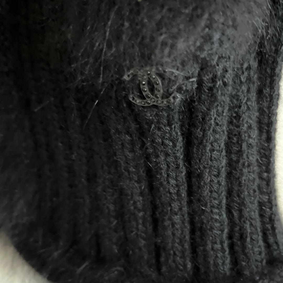 シャネルニットロングカーディガン (黒)