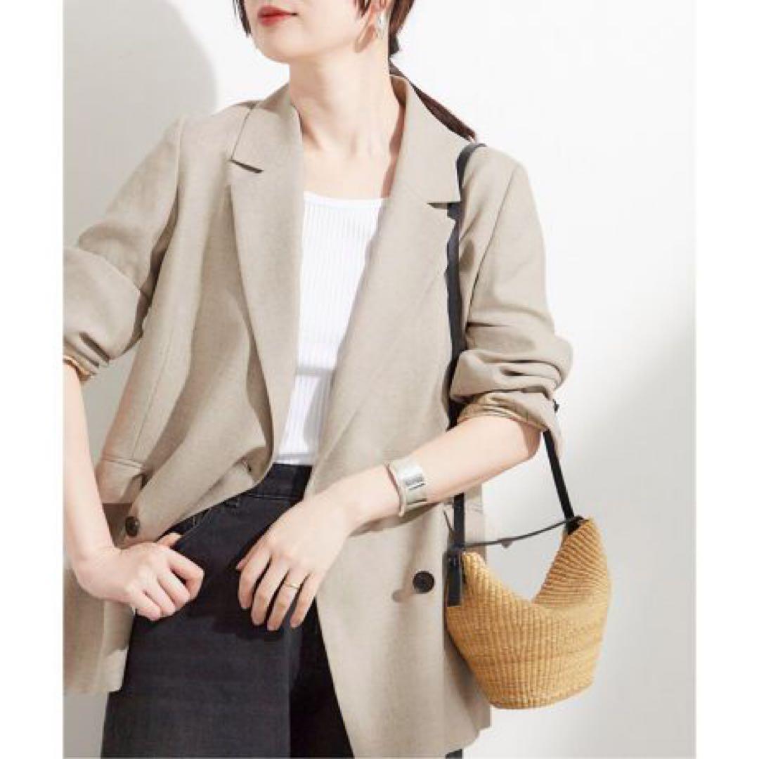 L'ESSAGE アイアス ダブルブレステッドジャケット24SS 美品