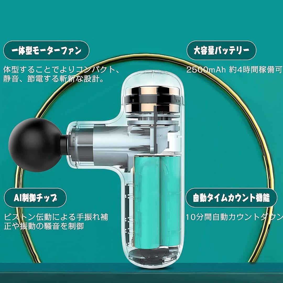 新品未使用 筋膜リリースガン トータルボディケア 静音 強力 超軽量 コンパクト
