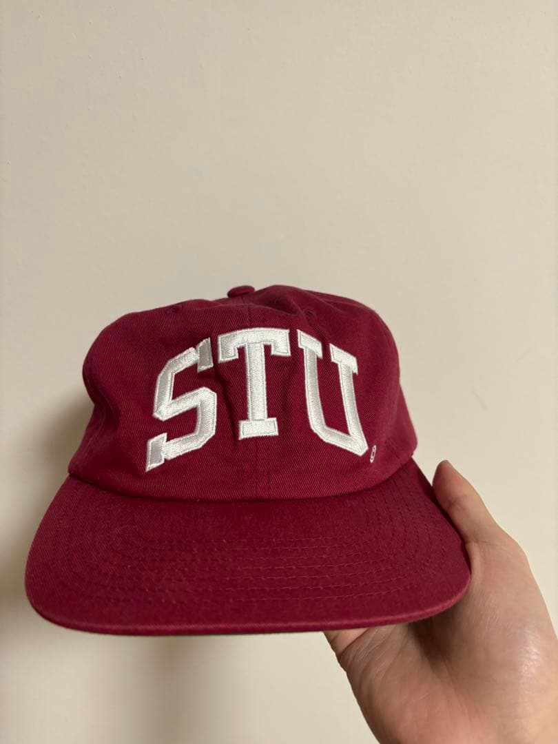 stussy STUロゴ 希少カラー 赤キャップ