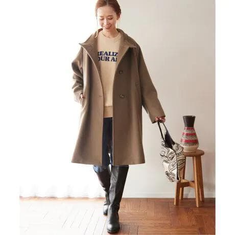 美品 ジャーナルスタンダードレリューム LANA WOOL140 スタンドコート