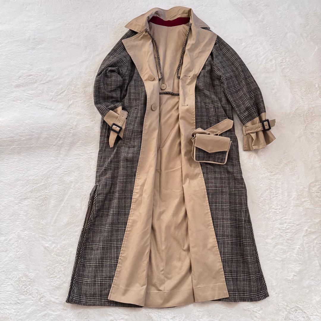 専用！特価！新品タグAmeri VINTAGE リバーシブルウールトレンチ