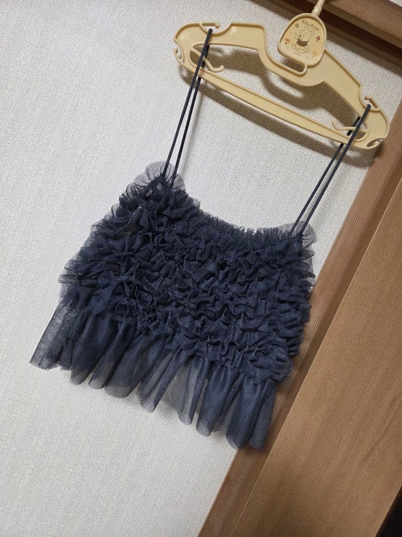 新品未使用 ¥12100 ドゥドゥ チュールビスチェ チャコールグレー