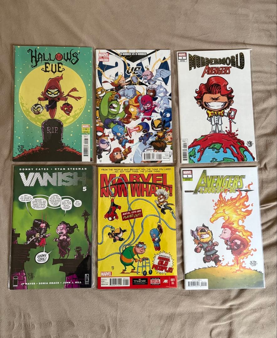 marvel アメコミskottie young カバー61冊　スパイダーマン他
