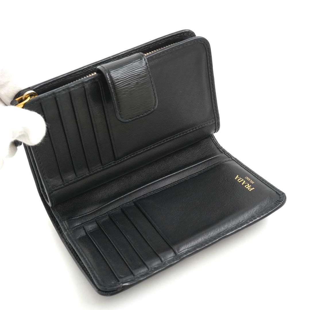✨新品未使用✨　PRADA ミニ財布　ヴィッテロ　アイコン　L字　二つ折り