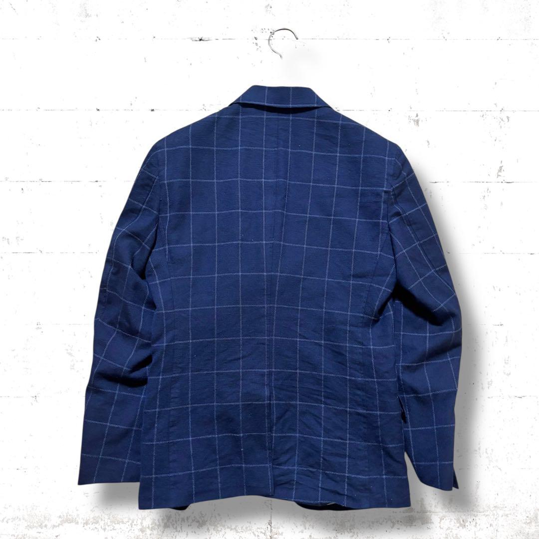 men's bigi 本切羽　ウール　ウィンドウペンチェック　ジャケット　L