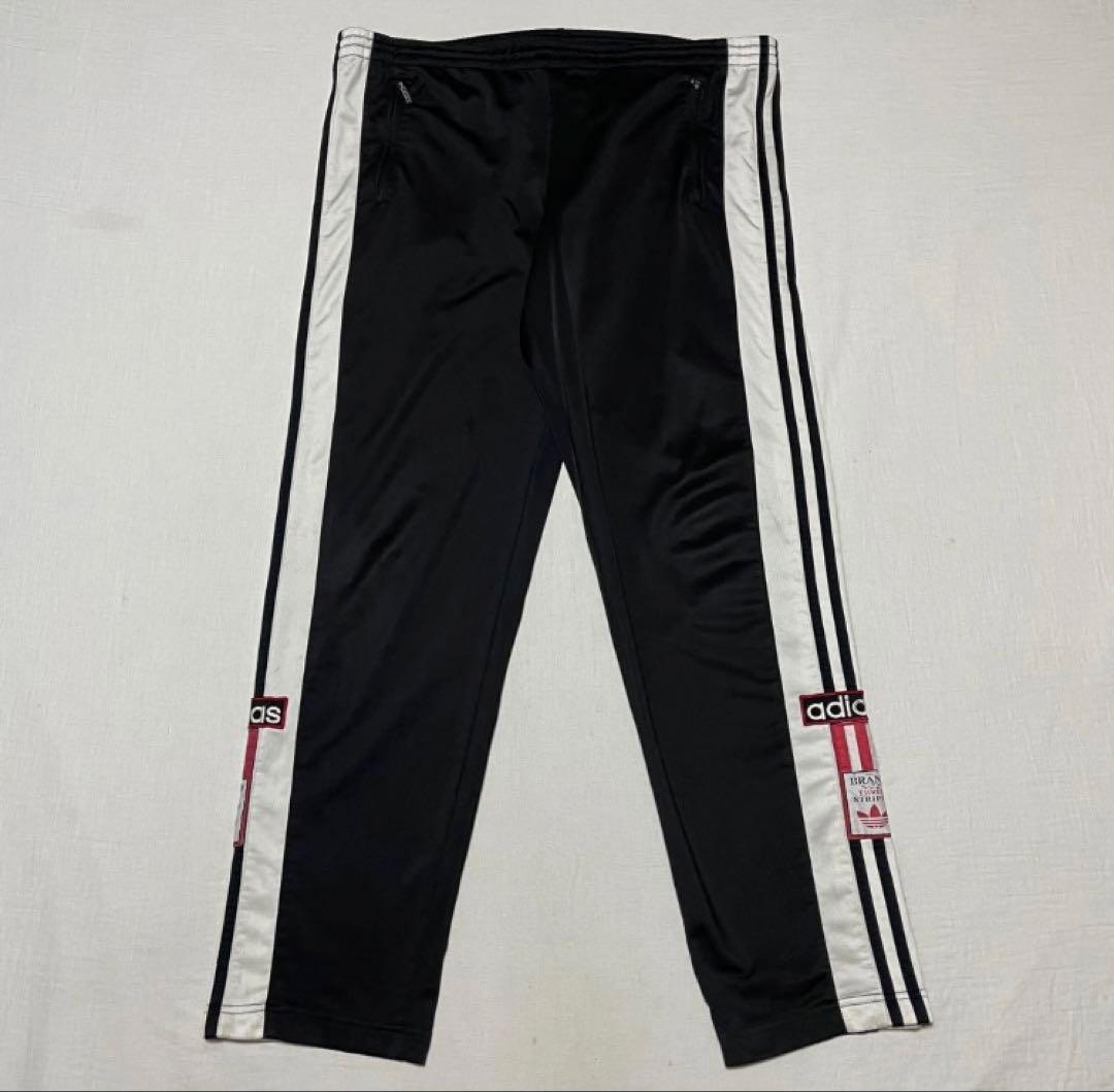 90s Adidas サイドスナップ トラックパンツ ジャージ トレフォイル