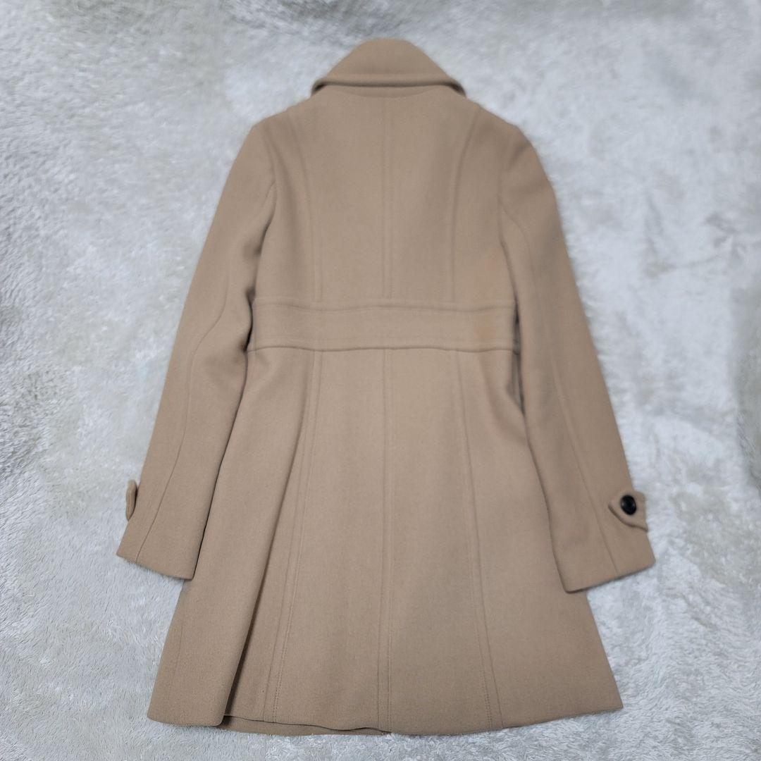 バーバリーブルーレーベル ノバチェック Aライン コート アンゴラ ベージュ