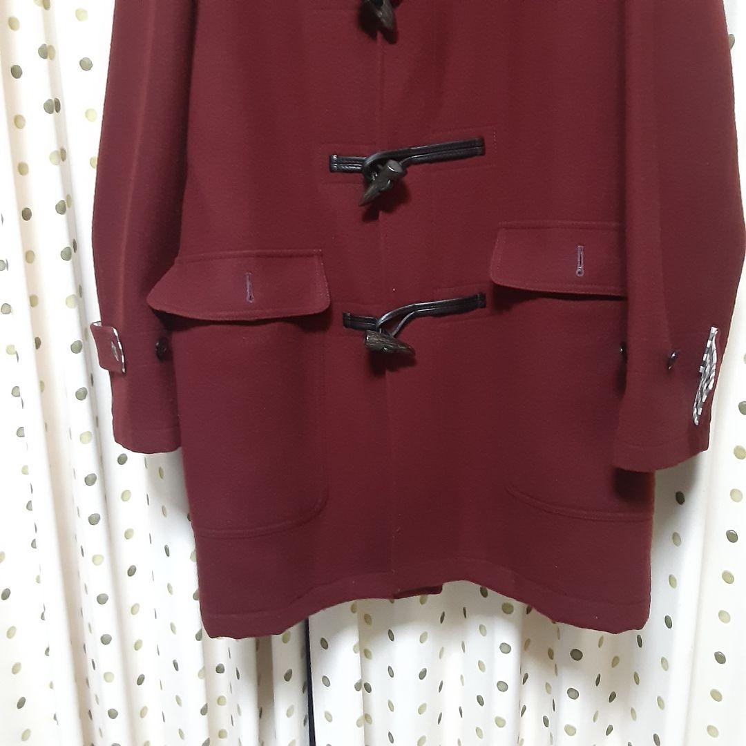 正規品 美品 woolバーバリーブラックレーベル.バーガンディ ダッフルコート