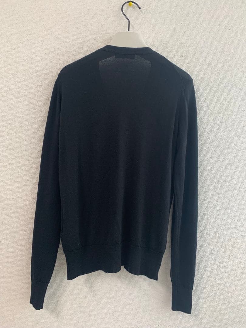 JOHN SMEDLEY　vネックカーディガン　ハイゲージウール　黒