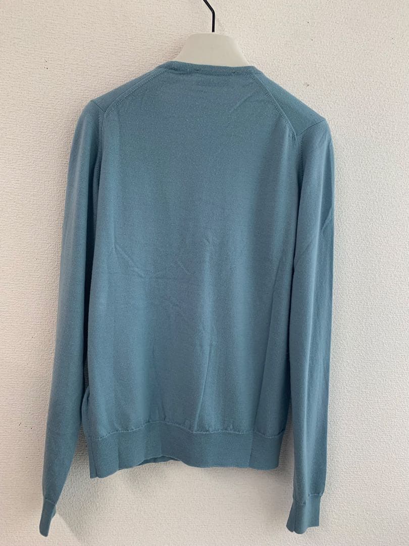JOHN SMEDLEY　vネックカーディガン　ハイゲージウール　黒