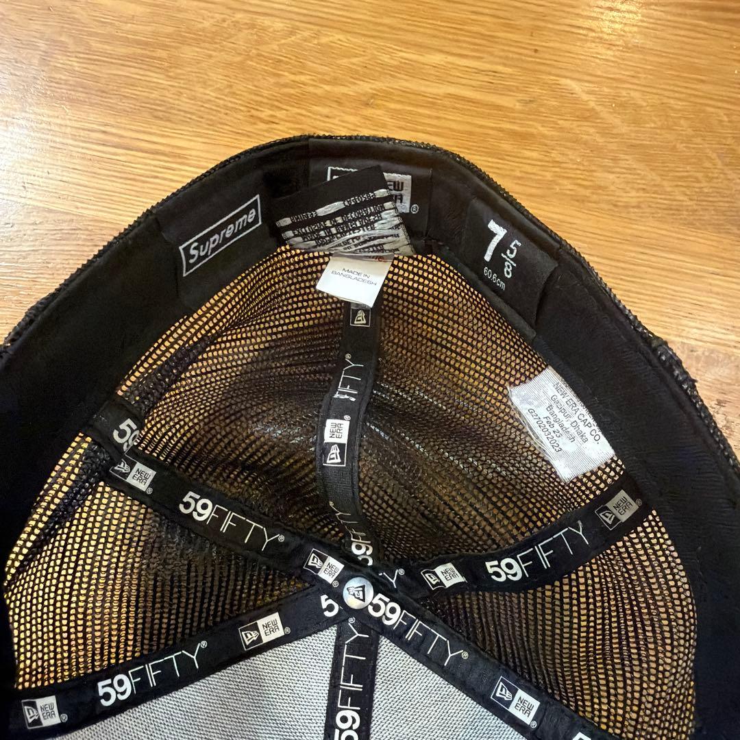 Supreme ブラック NEWERA ニューエラ　59FIFTY 7 5/8