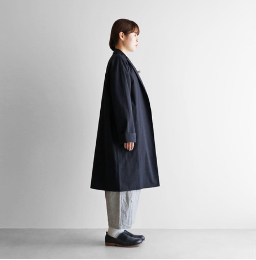 HUIS 遠州織物 314 タイプライタークロスオーバーシャツコート　紺　新品