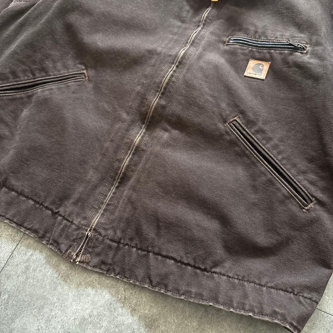 carhartt デトロイトジャケット　ダークブラウン　希少　人気カラー　美品