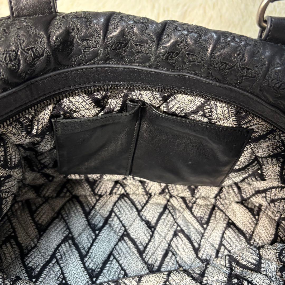 THOMAS WYLDE ボストンバック　スカル　シルバー　ブラック