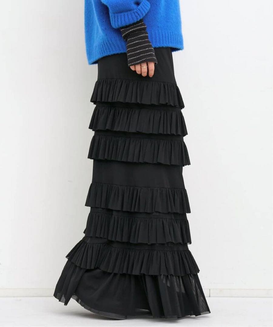【L'Appartement】TULLE 2WAY FRILL SKIRT