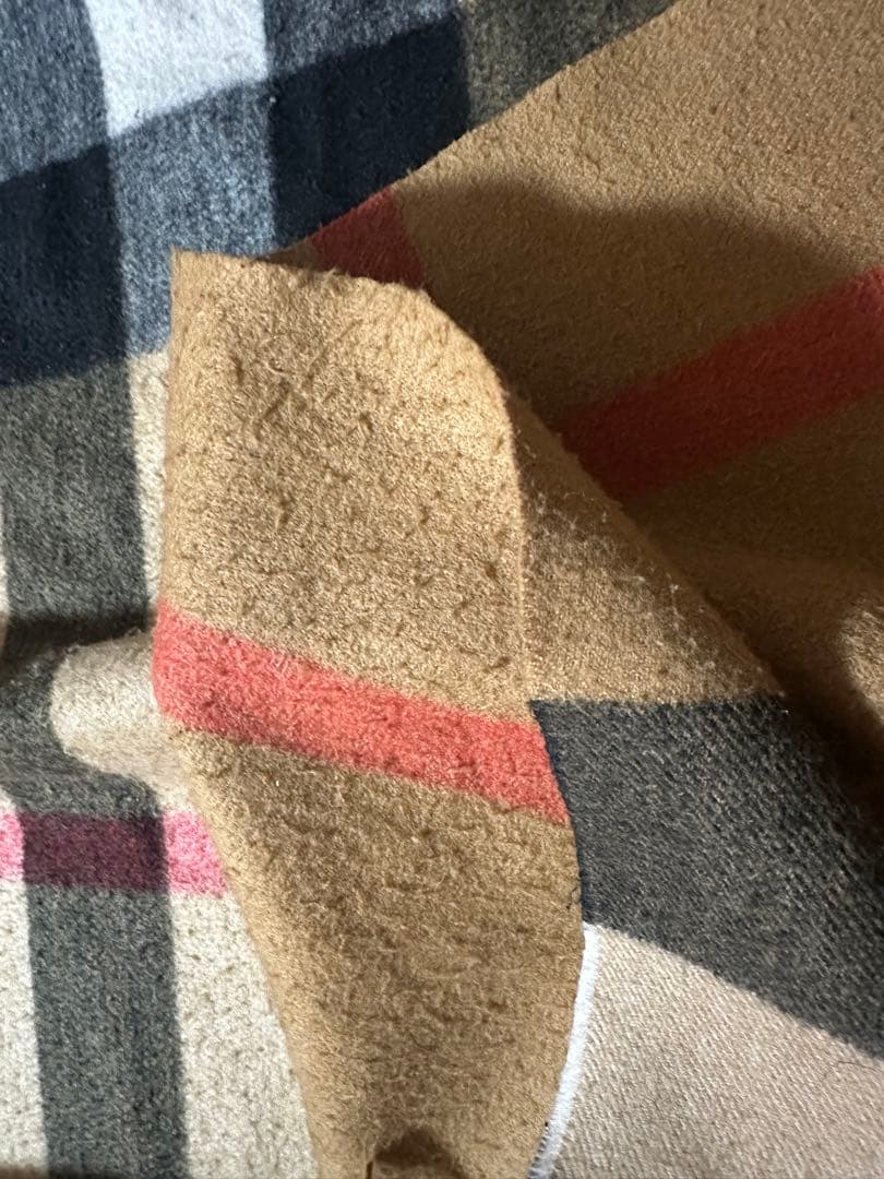 BURBERRY チェック柄マフラー カシミヤ&シルク