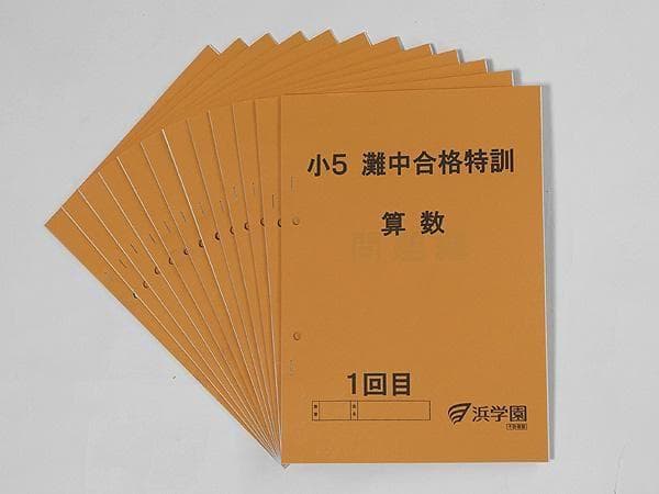 浜学園 小5 算数 灘中合格特訓テキスト 1回～12回 1年分
