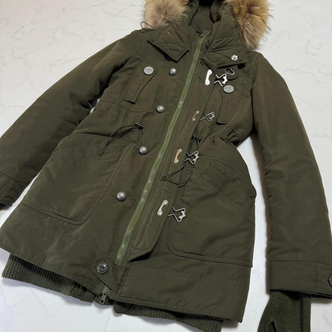 00s Y2K SLY モッズコート ラクーンファー＆内側ボア 平成ギャル