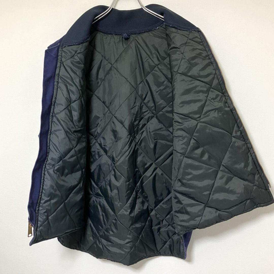 90s USA製 カーハートダックベスト VQ182 STUSSYネイビー/XL